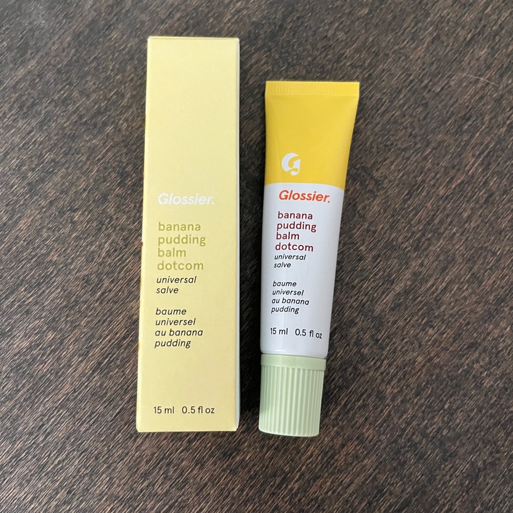 Glossier Banana Pudding Balm Dotcom - Yellow and Cream